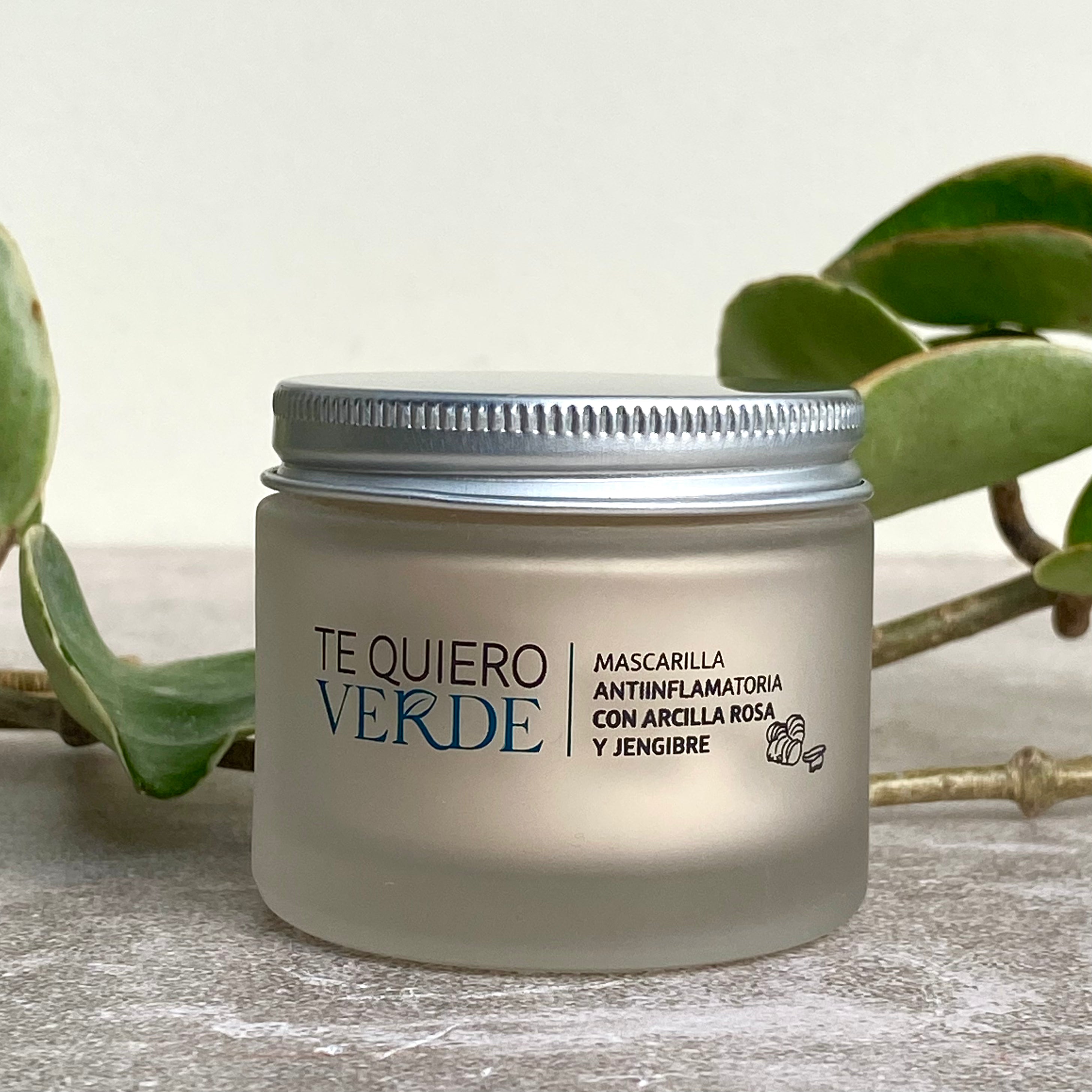 Mascarilla antiinflamatoria con arcilla rosa y jengibre