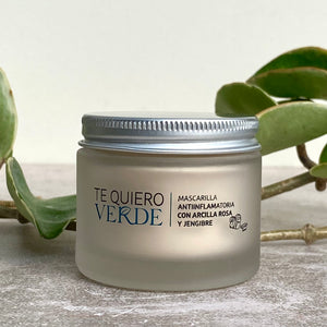 Mascarilla antiinflamatoria con arcilla rosa y jengibre
